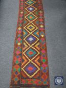A Suzni kilim runner,