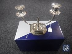 A Greggio Continental silver two-way candelabrum, 363g.