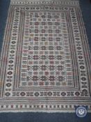 A needlework Sumak kilim rug,