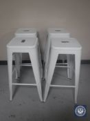 Four breakfast bar stools - white
