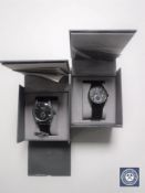 Two boxed gent's Globenfeld wristwatches