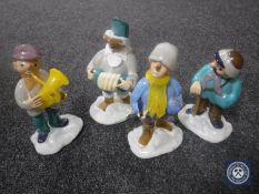 Four continental glass figures