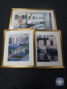 Three gilt framed M. M.