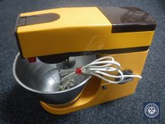 A Kenwood mixer model 8901 with bowl and beaker in tangerine