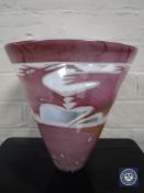 A late 20th century studio glass vase by Robert Spielholz and Kathleen Hargrave