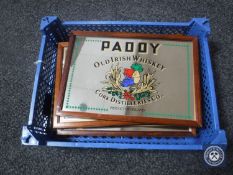 Six advertising mirrors to include Jamieson Irish Whiskey,