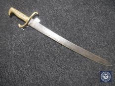 A 19th century continental brass handled short sword