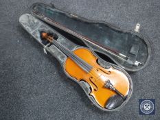 A German violin and bow,