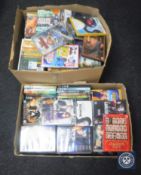 Two boxes of DVD's