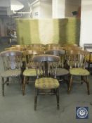 Thirteen assorted pub chairs