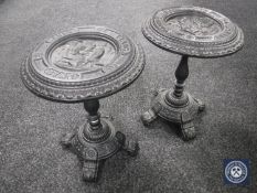 Two cast iron trivets