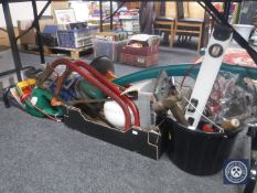 A large quantity of hand tools, hardware, bow saws,