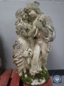 A concrete garden figures - the lovers