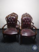 A set of four Italian style armchairs