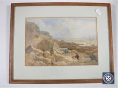 J H Mole, Near Marsion, Cornwall, watercolour,