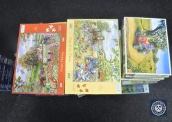 Approximately forty-nine assorted jigsaws - house of puzzles etc