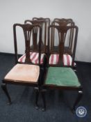 Six Queen Anne style dining chairs