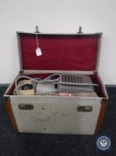 A cased vintage Medium format slide projector