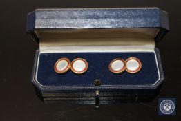 A pair of 18ct gold,