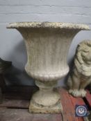 A 20th century cast iron garden planter