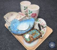 A tray of mid 20th century wooden cuckoo clock,