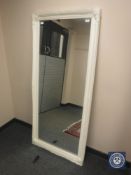 A Victorian style cream overmantel mirror, 167 cm x 75 cm.