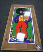 An enamel Robertsons golden shred sign mounted in frame