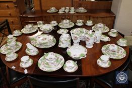 Approximately ninety-one pieces of Paragon Rockingham coffee,