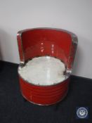 An oil drum tub chair