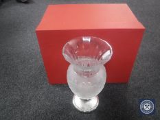 An impressive Ottoviani crystal vase, decorated with panels of Grecian figures,