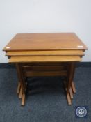 A nest of three Danish teak Hasum Mobelfabrik tables