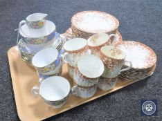 A part J&G Meakin china tea service together with a part antique tea service