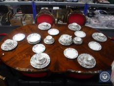 Forty-nine pieces of Booths Floradora tea and dinner ware