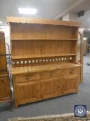 A pine kitchen dresser