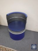 An oil drum coffee table