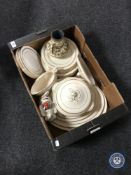 A box of John Maddock & Sons ivory dinner service,
