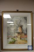 L Van Staaten : Pependercht, , watercolour, 40 cm x 30 cm, signed, framed.