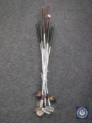 A bundle of golf clubs