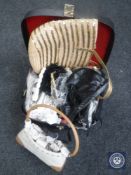 A vintage case of lady's hand bags, Hopper hand bag,