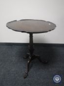 A Victorian mahogany wine table