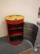 An oil drum cocktail bar