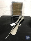 A sterling silver Art Deco photo frame,