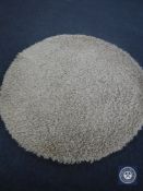 A hand knotted shaggy natural rug, 180 cm x 180 cm,