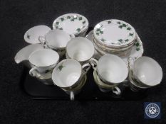 Forty pieces of Colclough Ivy pattern tea china
