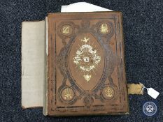A 19th century leather bound family bible