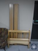 A pine 3' bed frame