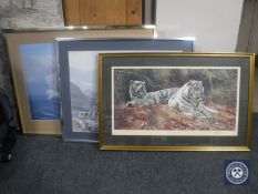 A gilt framed signed limited edition Anthony Gibbs print 