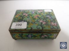 A cloisonne cigarette box