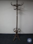 A Bentwood hat and coat stand