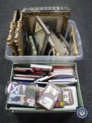 A quantity of photo frames, together with a quantity of brand new and unused note pads.